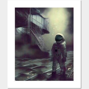 The astronaut in space station. Posters and Art